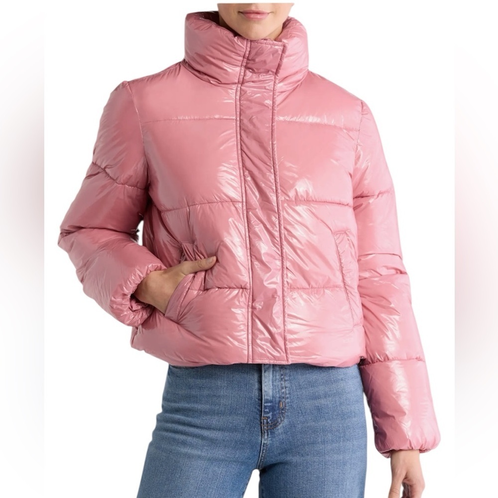 Noize Coco Crop Water Resistant Puffer Jacket Pink XS